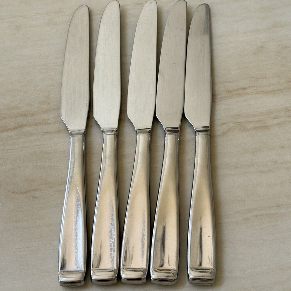 5pc Oneida USA Forte Heirloom Dinner Knives 9 1/2” Stainless